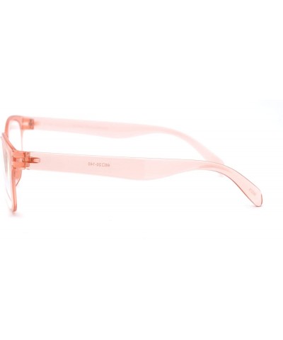Rectangular Unisex Plastic Rectangular Mod Dressy Fashion Reading Glasses - Pink - CO18ZYERICQ $19.33