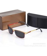 Rectangular Ultra Lightweight Rectangular Polarized Sunglasses 100% UV protection - Red - CF18NG24XY4 $18.47