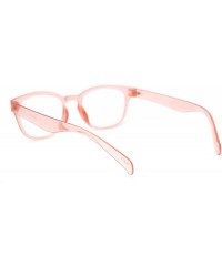 Rectangular Unisex Plastic Rectangular Mod Dressy Fashion Reading Glasses - Pink - CO18ZYERICQ $19.84