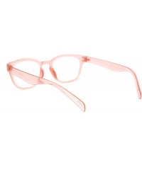 Rectangular Unisex Plastic Rectangular Mod Dressy Fashion Reading Glasses - Pink - CO18ZYERICQ $19.33