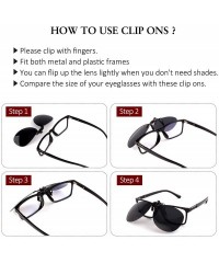 Sport Clip-on Flip Up Polarized Rimless Pilot Sunglasses Over Prescription Glasses for Men Women - C418N0CSMG8 $15.07