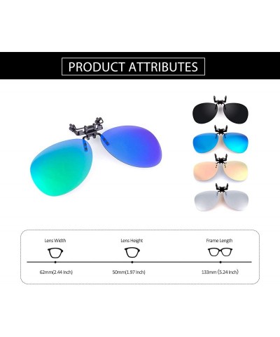 Sport Clip-on Flip Up Polarized Rimless Pilot Sunglasses Over Prescription Glasses for Men Women - C418N0CSMG8 $15.07