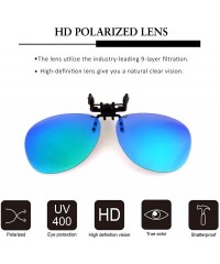 Sport Clip-on Flip Up Polarized Rimless Pilot Sunglasses Over Prescription Glasses for Men Women - C418N0CSMG8 $15.07