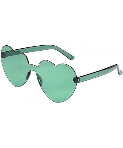 Rimless Fashion Heart Rimless Sunglasses - O - CS1908QUYMW $18.48