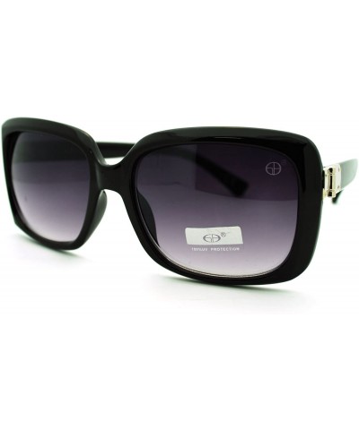 Square Women's Square Frame Designer Fashion Sunglasses - Brown Tort - CZ11LJ8JQ3V $9.67