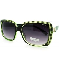 Square Women's Square Frame Designer Fashion Sunglasses - Brown Tort - CZ11LJ8JQ3V $9.67