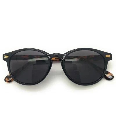 Round Round Stylish Bifocal Reading Sunglasses For Men Women - Black/Brown - C418UTCIUX8 $20.93