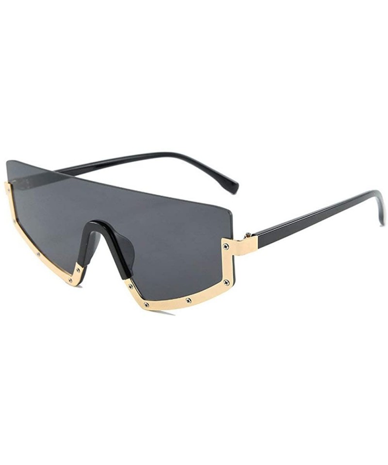 Oversized New Fashion One-piece glasses Oversized Windproof Sunglasses Mens Goggle Big Frame Women's Visor Sunglasses - CT18Z...