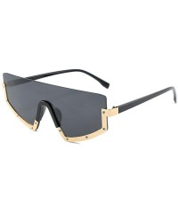 Oversized New Fashion One-piece glasses Oversized Windproof Sunglasses Mens Goggle Big Frame Women's Visor Sunglasses - CT18Z...
