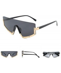 Oversized New Fashion One-piece glasses Oversized Windproof Sunglasses Mens Goggle Big Frame Women's Visor Sunglasses - CT18Z...