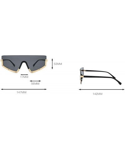 Oversized New Fashion One-piece glasses Oversized Windproof Sunglasses Mens Goggle Big Frame Women's Visor Sunglasses - CT18Z...