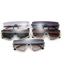 Oversized New Fashion One-piece glasses Oversized Windproof Sunglasses Mens Goggle Big Frame Women's Visor Sunglasses - CT18Z...