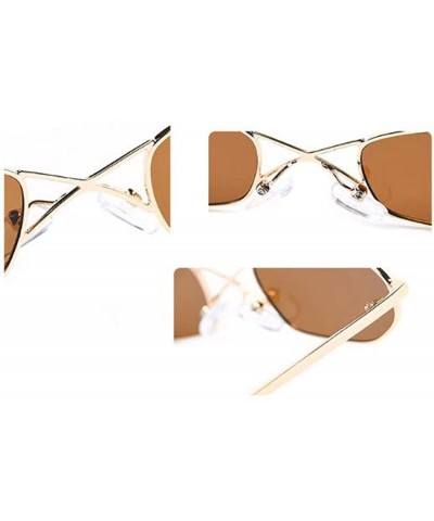 Aviator 2019 new sunglasses - women's sunglasses fashion small box sunglasses - B - CV18S70C2EY $77.34