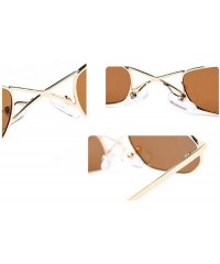 Aviator 2019 new sunglasses - women's sunglasses fashion small box sunglasses - B - CV18S70C2EY $77.34
