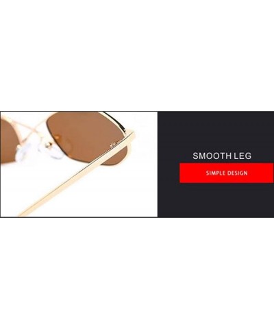 Aviator 2019 new sunglasses - women's sunglasses fashion small box sunglasses - B - CV18S70C2EY $77.34