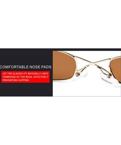Aviator 2019 new sunglasses - women's sunglasses fashion small box sunglasses - B - CV18S70C2EY $77.34