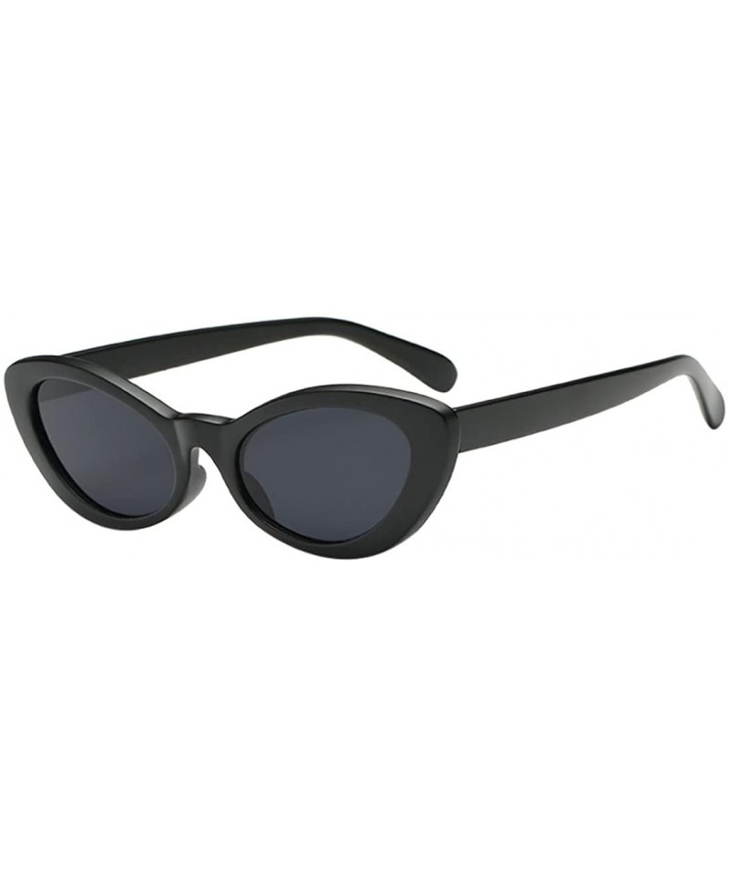 Sport Women Men Sunglasses-Retro Cat Eye Panelled Sunglasses Eyewear - B - CK18GE3E8LR $9.90