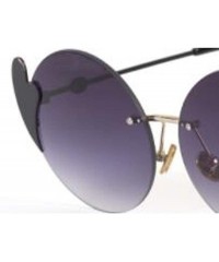 Round Classic fashion round sunglasses - love piece frameless sunglasses round round frame sunglasses - D - CV18SN3AN2O $39.80