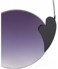 Round Classic fashion round sunglasses - love piece frameless sunglasses round round frame sunglasses - D - CV18SN3AN2O $39.80