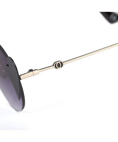 Round Classic fashion round sunglasses - love piece frameless sunglasses round round frame sunglasses - D - CV18SN3AN2O $39.80