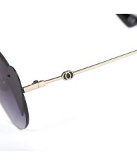Round Classic fashion round sunglasses - love piece frameless sunglasses round round frame sunglasses - D - CV18SN3AN2O $39.80