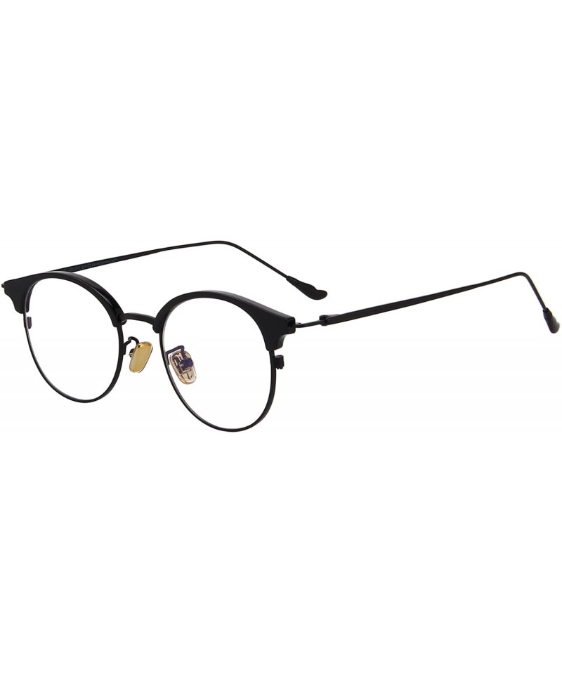 Cat Eye Women Retro Cat Eye Optical Frames Clear Lens Glasses S2066 - Black - CR18896KC2L $19.48