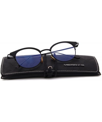 Cat Eye Women Retro Cat Eye Optical Frames Clear Lens Glasses S2066 - Black - CR18896KC2L $19.48