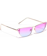Oval Women's Cateye Sunglasses Metal Gold Frame - Gold - CK18WLG7DTK $11.20