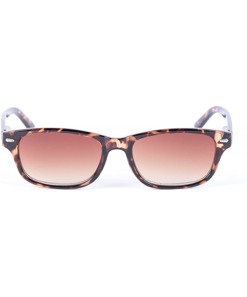 Rectangular The Intellect" Reading Sunglasses - Unisex Full Lens Sun Readers (non bifocal) - Tortoise - C81256T7FSB $13.81