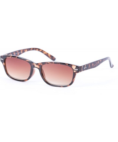 Rectangular The Intellect" Reading Sunglasses - Unisex Full Lens Sun Readers (non bifocal) - Tortoise - C81256T7FSB $13.81