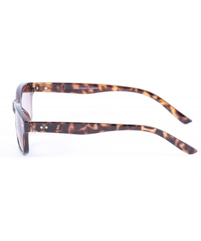 Rectangular The Intellect" Reading Sunglasses - Unisex Full Lens Sun Readers (non bifocal) - Tortoise - C81256T7FSB $13.81