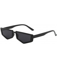 Oval Retro Punk Style Irregular Pentagon Shape Sunglasses Vintage Glasses For Unisex - A - CN196S0CGOL $7.28
