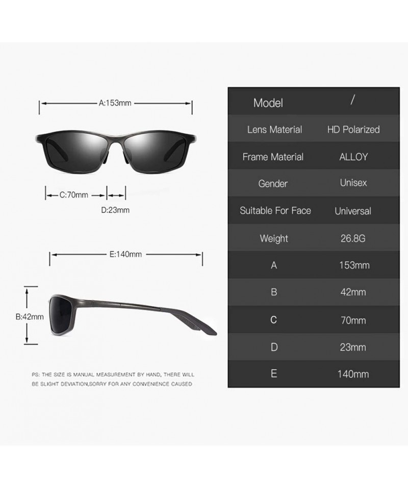 Men's Polarized Sunglasses Retro Square Brand Design Outdoor Sports ...