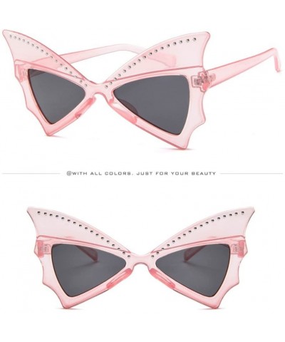 Oversized Vintage Sunglasses Fashion Oversized - D - CT190HA08A3 $9.12