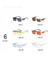 Goggle Square Sunglasses Women Fashion Designer Square Punk Retro Sunglasses Men Rimless Glasses Female UV400 - No.4 - CU18R5...