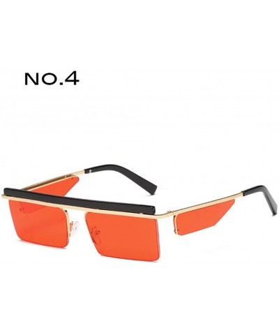 Goggle Square Sunglasses Women Fashion Designer Square Punk Retro Sunglasses Men Rimless Glasses Female UV400 - No.4 - CU18R5...
