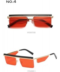 Goggle Square Sunglasses Women Fashion Designer Square Punk Retro Sunglasses Men Rimless Glasses Female UV400 - No.4 - CU18R5...