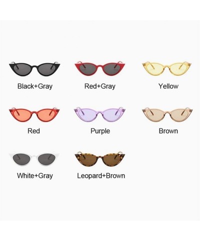 Oval Cateye Women Sunglasses Classic Retro Vintage Oval Sunglasses For Women Eeywear UV400 - Leopardbrown - CO1998YH6UC $9.92