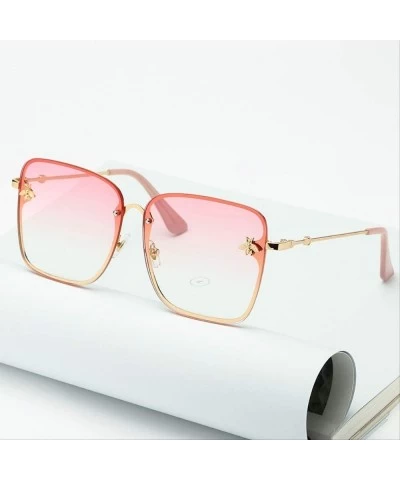 Oversized Fashionable Lady Oversized Frameless Square Sunglasses Women Men Glasses Gradient Sunglasses Women - CL198QLZXE3 $5...