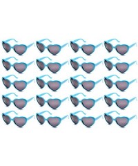 Oversized 10 Packs Neon Colors Wholesale Heart Sunglasses - 20 Packs Blue - C818G0G793C $28.46