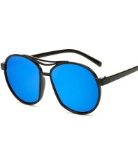 Goggle Sunglasses Color Film Men's Sunglasses Large Frame Fashion Sunglasses For Men And Women - CU18TMQX5KN $11.48