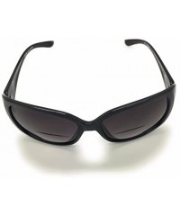 Rectangular Sun Readers Classic Jackie O Bifocal Sunglasses for Women - Black - CA188KO0Z5H $14.25