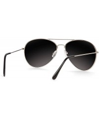 Aviator Classic Premium Silver Mirror Lens Aviator Sunglasses + Free Micro Case - CR11JGRA5YP $19.90