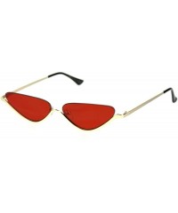 Cat Eye Womens Upside Down Half Rim Cat Eye Retro Sunglasses - Gold Red - CQ18RZZK8NR $15.38
