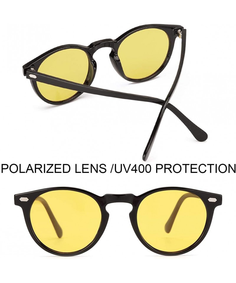 Night-driving Glasses for Men Women - Anti-Glare Polarized Yellow Lens Night -vision Glasses for Driving - CT18UYCM3GR