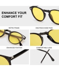 Round Night-driving Glasses for Men Women - Anti-Glare Polarized Yellow Lens Night-vision Glasses for Driving - CT18UYCM3GR $...