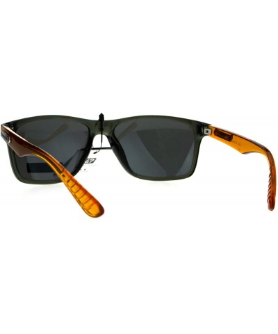 Sport Biohazard Mens Reflective Color Mirror Thin Plastic Sport Sunglasses - Yellow Orange - C0187294YTO $10.99