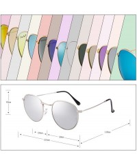 Round Classic Retro Metal Frame Round Circle Mirrored Sunglasses Men Women Glasses 3447 - Silver Glass - CC12EWYMPOF $15.86