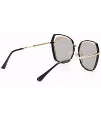 Aviator Sunglasses Hollow Film Sunglasses Women's Polarizing Sunglasses - D - CT18QO9DZMW $29.88