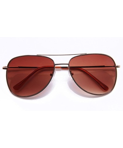 Aviator Aviator Classic Fashion Metal Sunglasses - Gold - CW11CHGAXPX $11.55